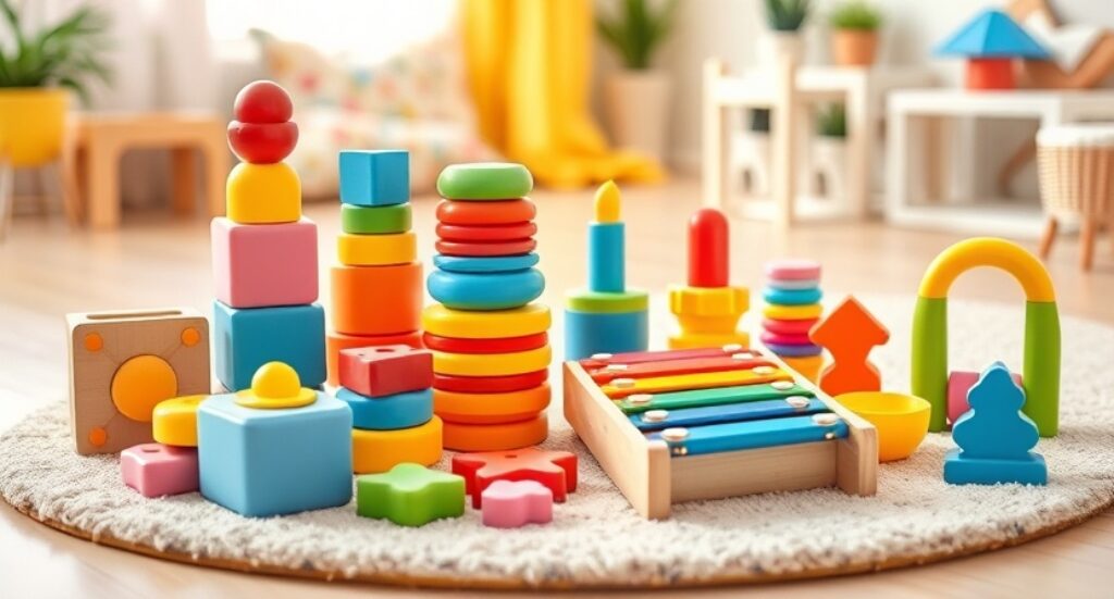 educational toys for 2 year olds
on a carpet